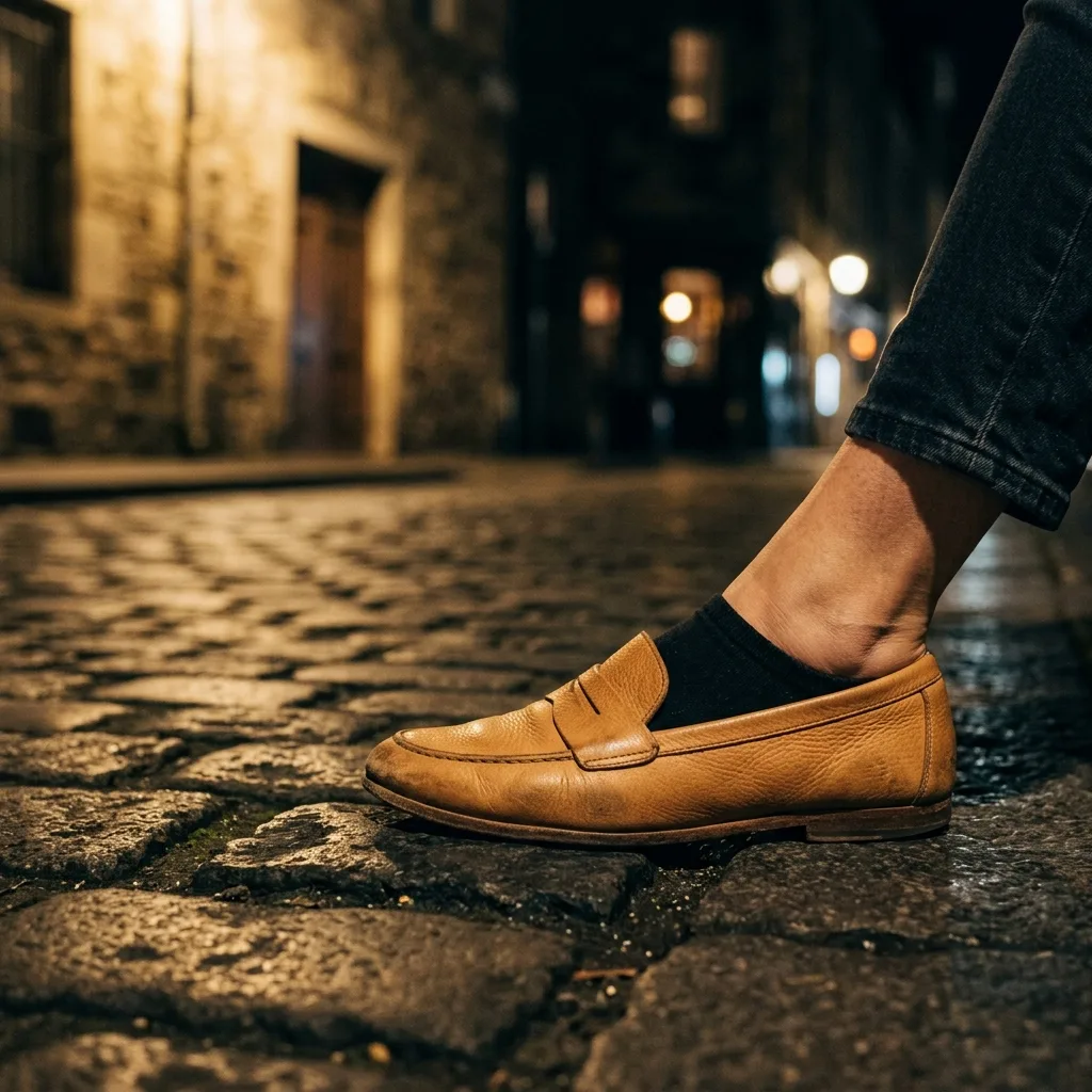 Mocassin femme en cuir souple
